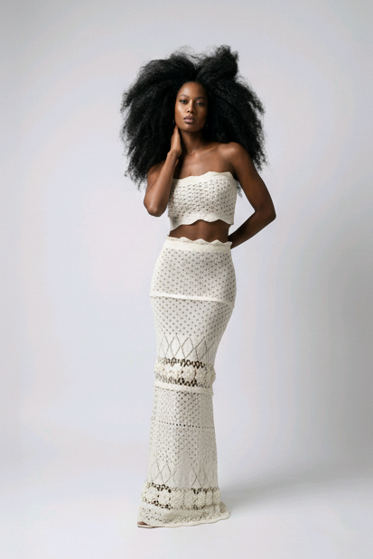 Santorini Crochet Skirt Set