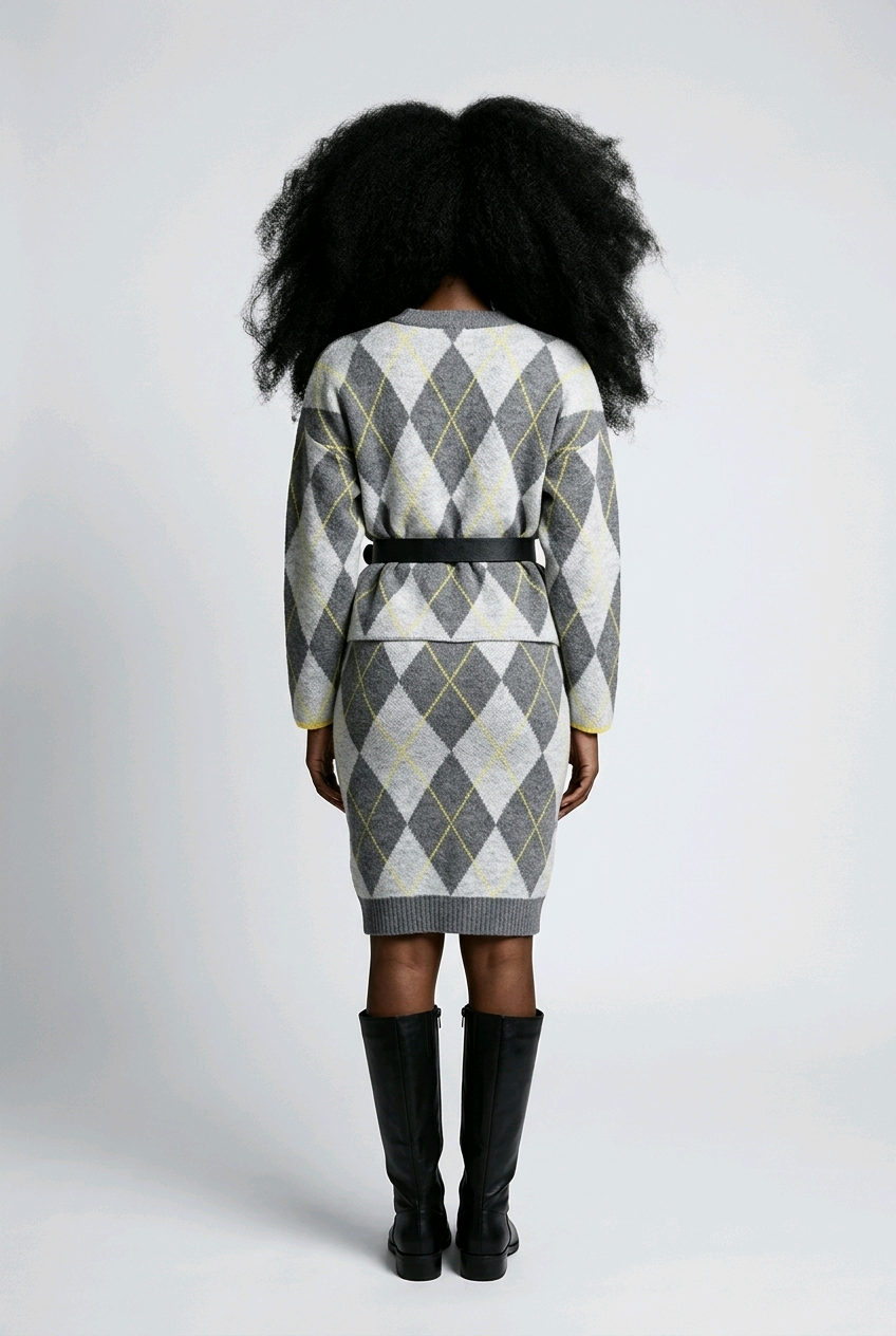 Argyle Skirt Set