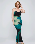 Emerald Bloom Maxi Dress