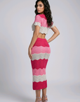 Sorbet Swirl Skirt Set - Pink