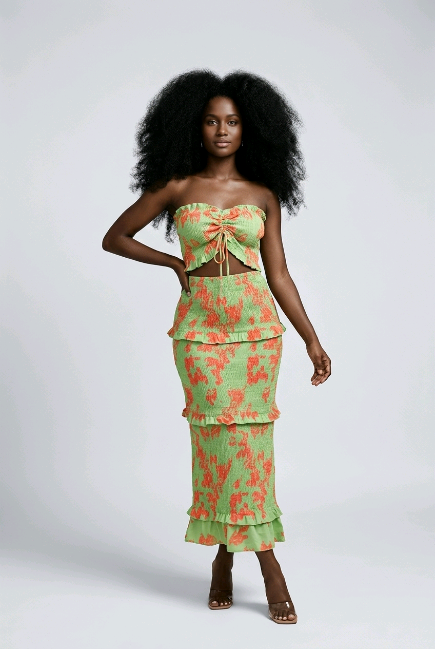 Tropics Smocked Maxi Dress