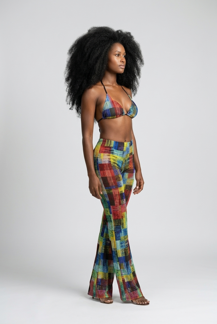 Plaid 3pc Pants Set
