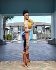 Nothing But Sexy 2pc Skirt Set - Mustard