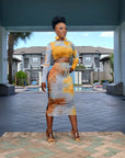 Nothing But Sexy 2pc Skirt Set - Mustard