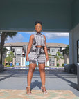 Black Biker Shorts Set