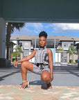Black Biker Shorts Set