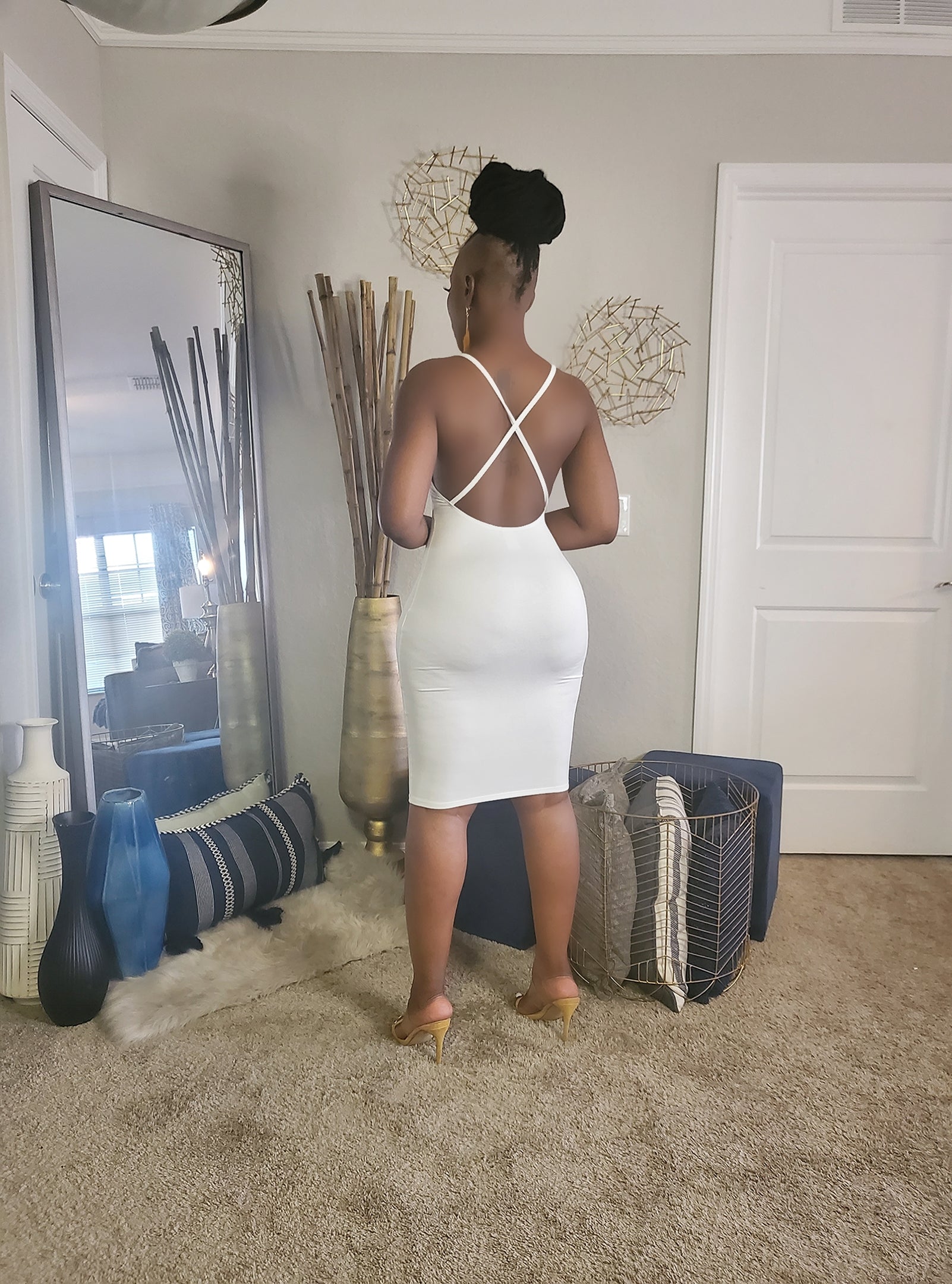 Summer Babe Cross Back Mini Dress