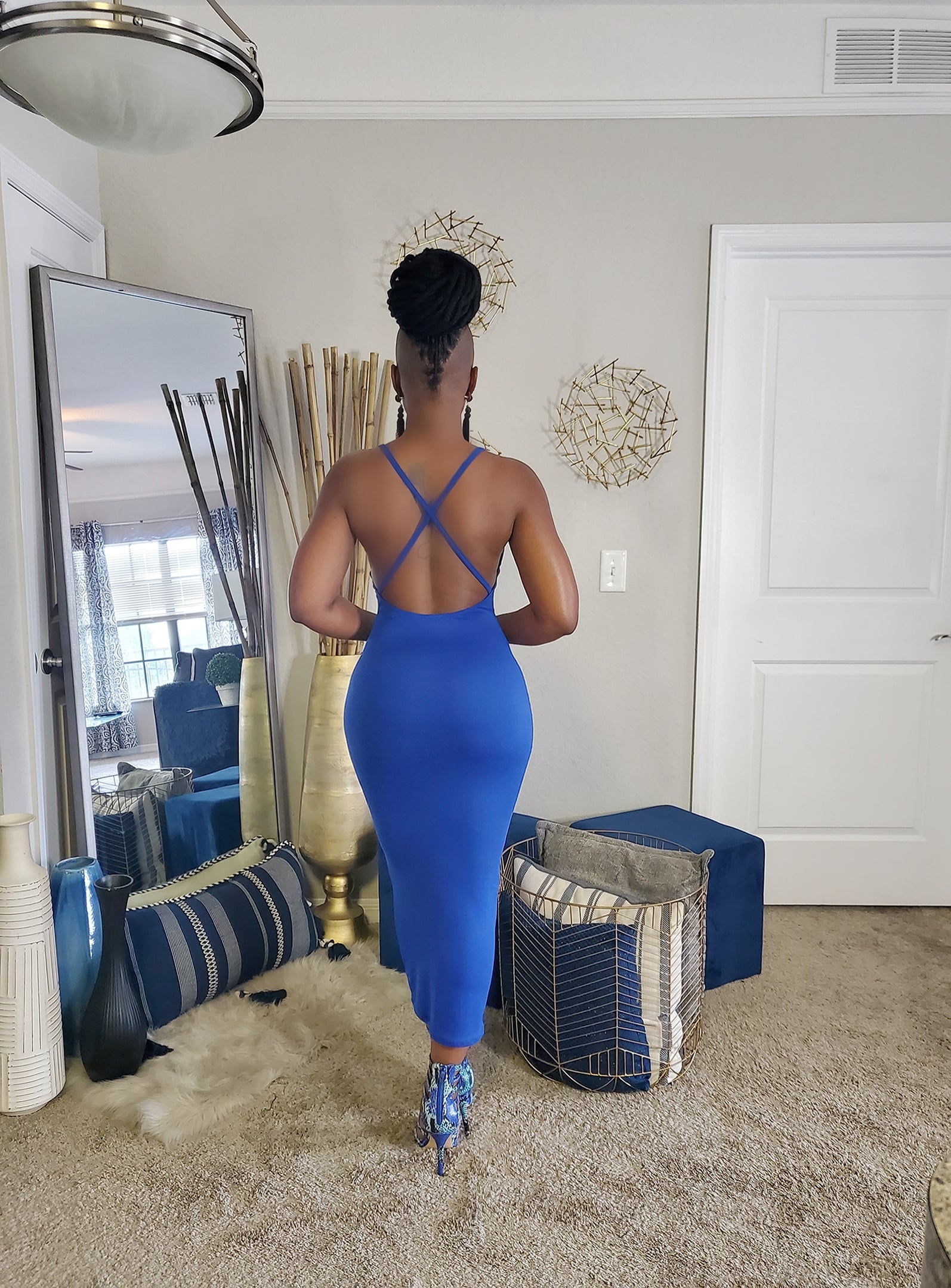Summer Babe Crossback Midi Dress
