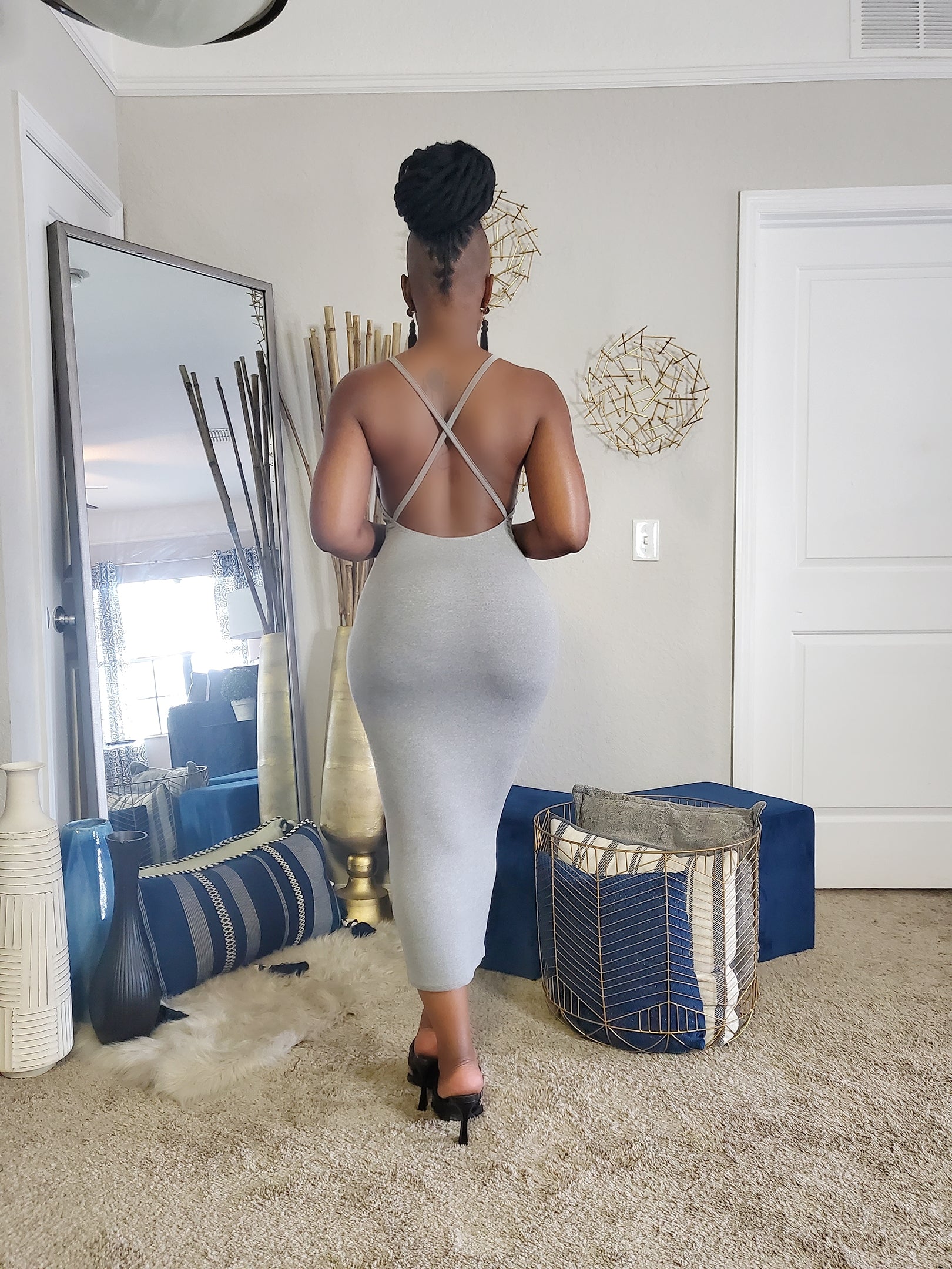 Summer Babe Crossback Midi Dress