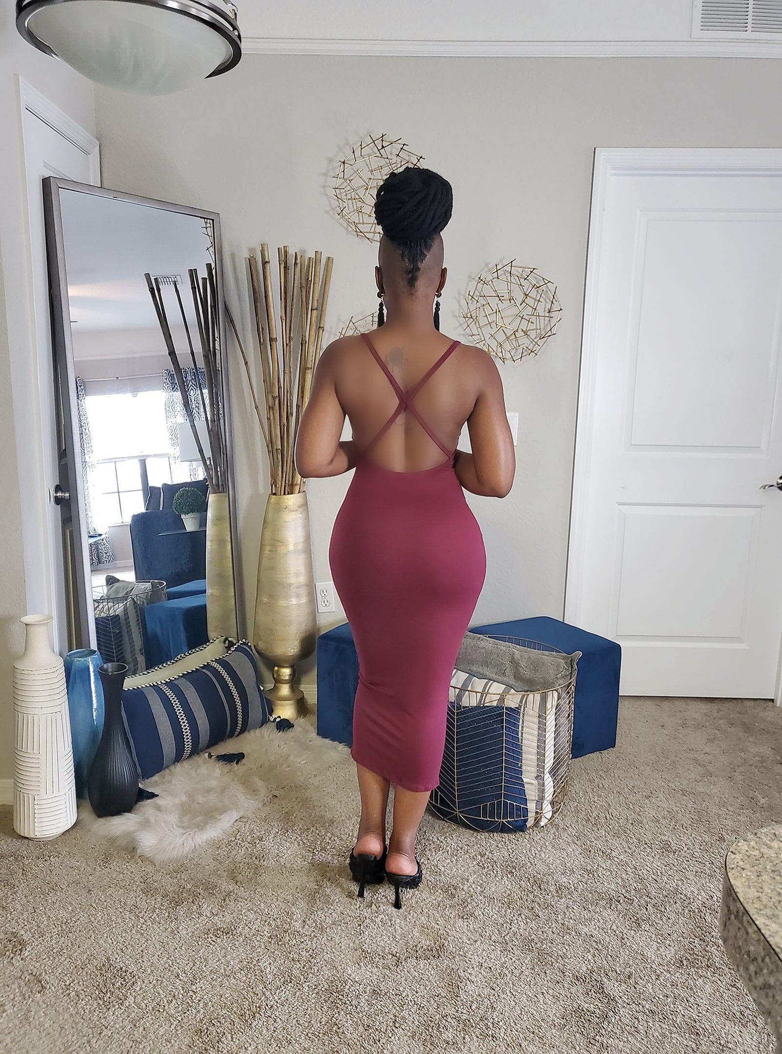 Summer Babe Crossback Midi Dress