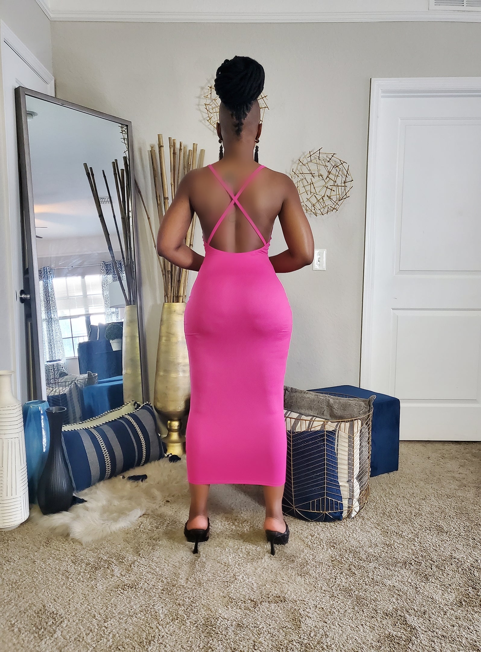 Summer Babe Crossback Midi Dress