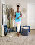 Kourtney Tie Dye Crossback Midi Dress