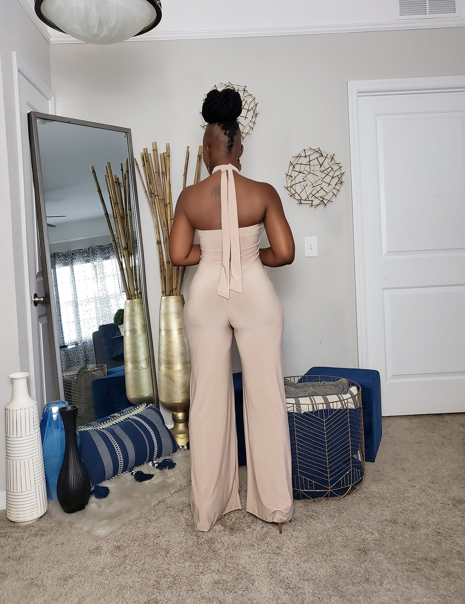 Halter Wide Leg Jumpsuit