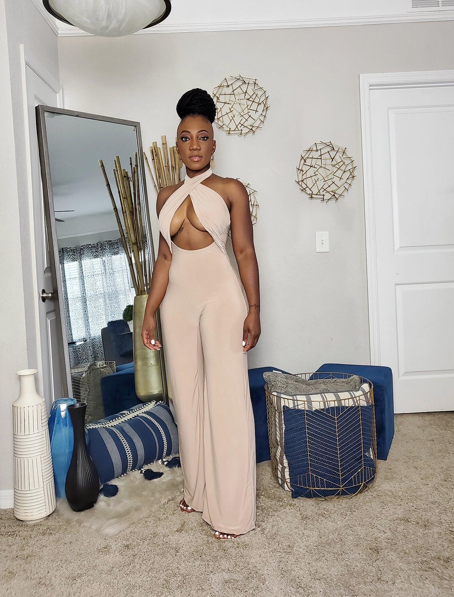 Halter Wide Leg Jumpsuit