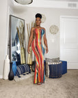 Paint Da Town Mermaid Maxi Dress