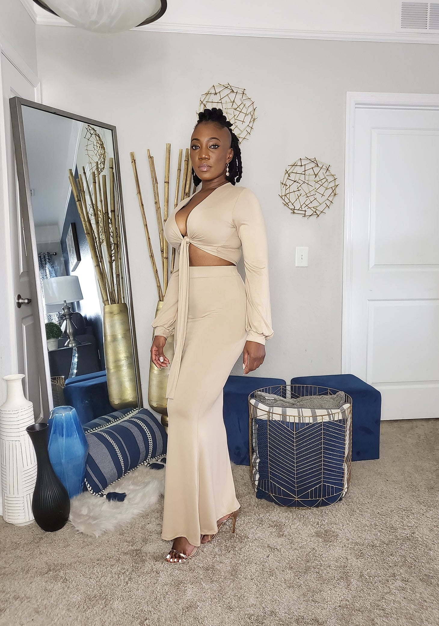 Sasha Long Sleeve 2pc Skirt Set