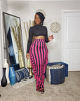 Isabella Stripe Tassel Maxi Skirt