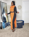 Raven Turtle Neck Maxi Poncho