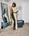 Raven Turtle Neck Maxi Poncho