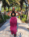 Isabella Stripe Tassel Maxi Skirt