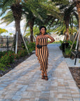 Isabella Stripe Tassel Maxi Skirt
