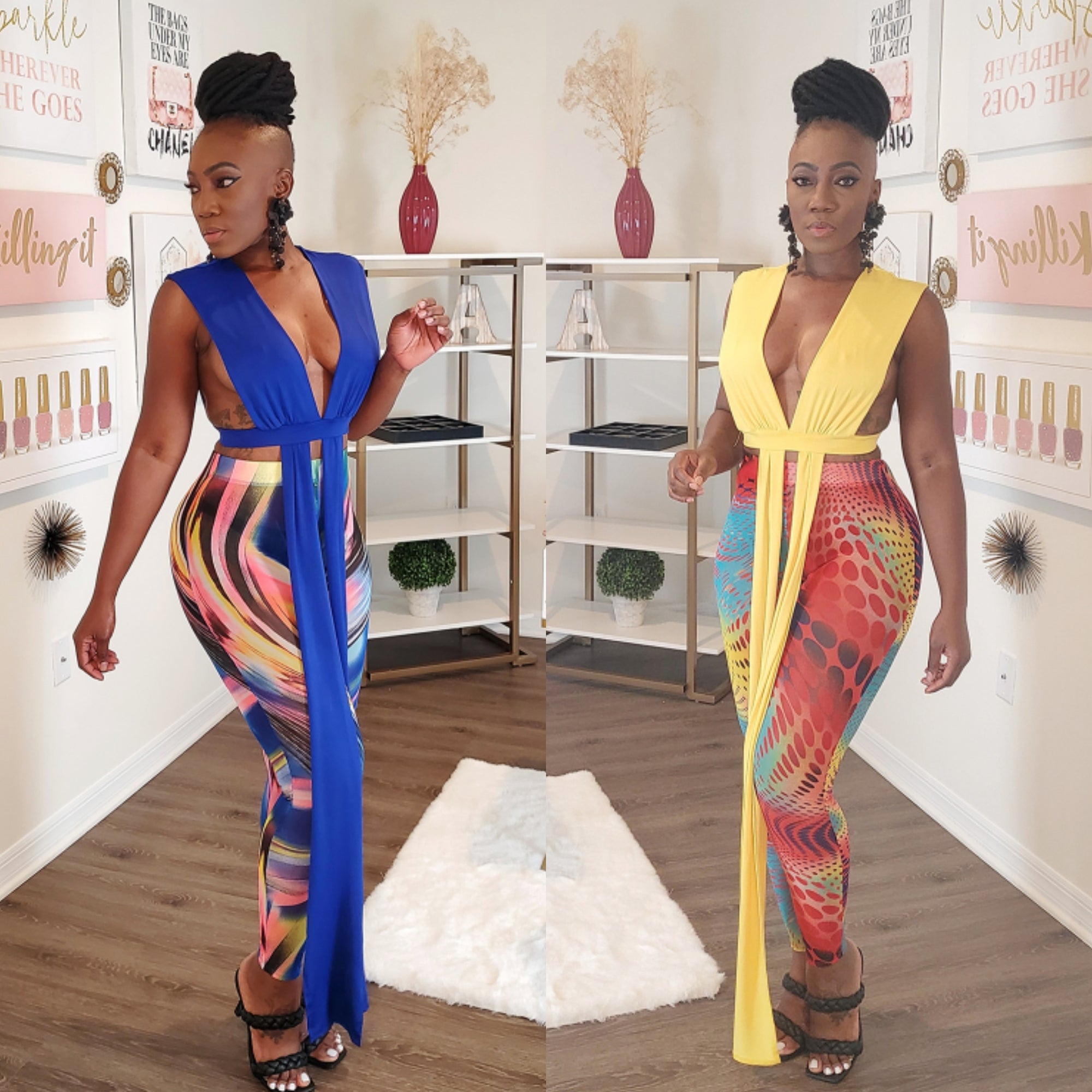 Neon Lights 2pc Pants Set