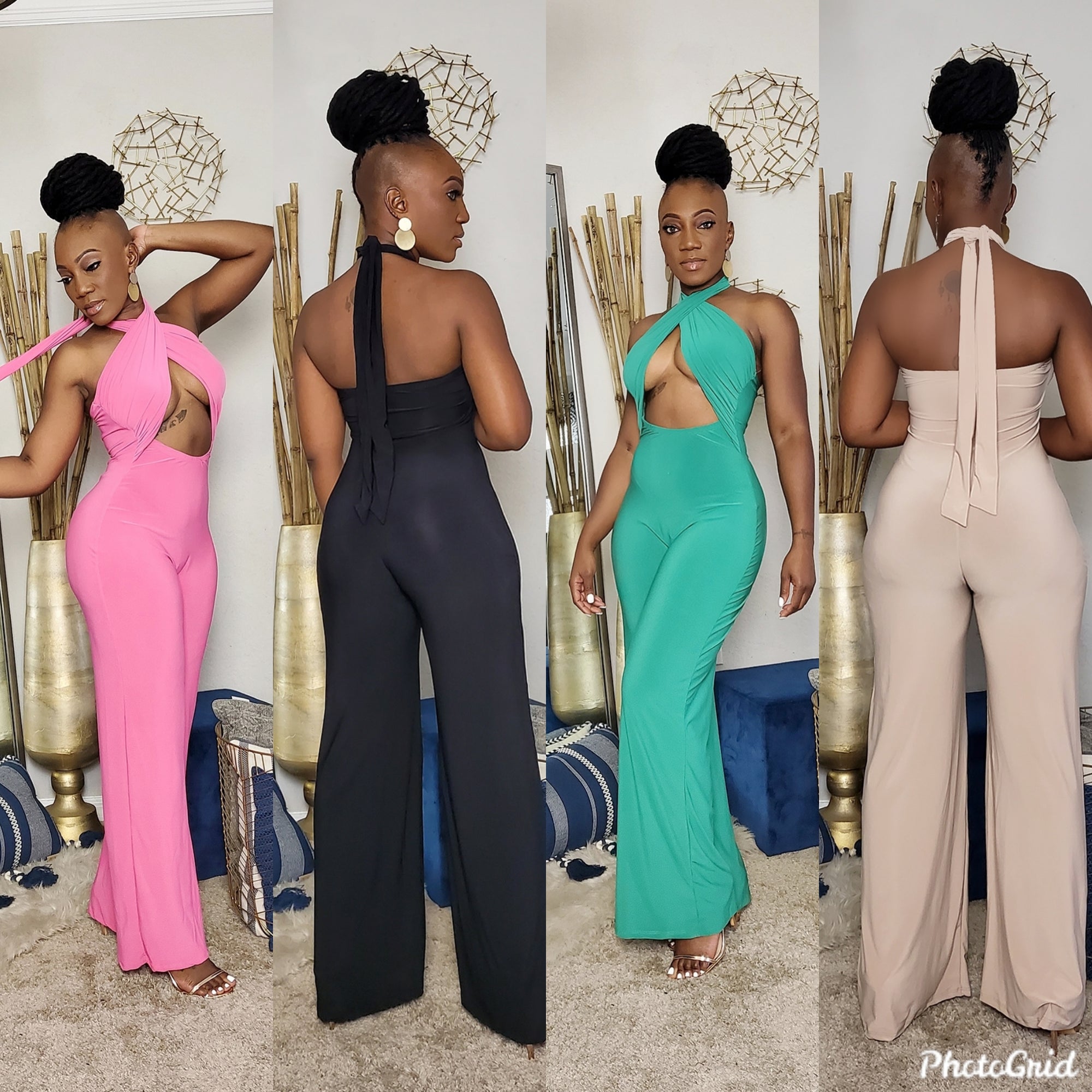 Halter Wide Leg Jumpsuit