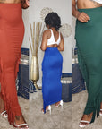 Maxi Skirt With Side Tassels 
