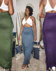 Maxi Skirt With Side Tassels 
